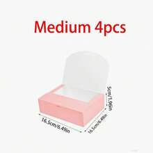 10pcs/4pcs/1pc - Brown Gift Box With Lid And Ribbon, Suitable For Bridesmaid Invitation Box, Wedding Gift Box, Birthday Gift, Baby Shower Favor, Valentine's Day Gift, Etc. - Light Pink - View 12