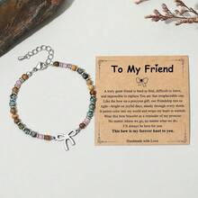 Pulseras con lazo para mujeres y adolescentes, regalos de cumpleaños únicos para mujeres, amigas, hermanas, hijas, nietas, sobrinas en graduación, Pascua, Día de la Madre, Navidad, accesorios de joyería - Hermana - Ver 3