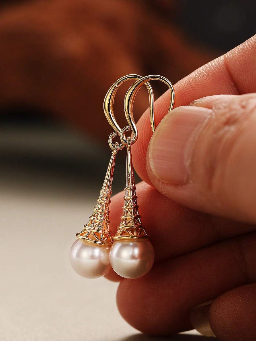 1 Pair Elegant Earrings Suitable For Teenagers, Suitable For Daily Decoration, Party Jewelry Or Birthday Gift - 1# - View 1