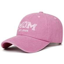 Mom Dad Letter Embroidered Baseball Cap Vintage Washed Couple DAD Hat Unisex Outdoor Sports Casual Fashion Baseball Cap - Multicolor - View 7