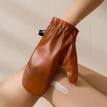 Guantes autobronceadores, de doble cara, antiadherentes, de secado rápido, con diseño para el pulgar, textura de cuero, herramienta especial para la aplicación de loción corporal. - Rosa - Ver 11