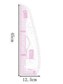 Sewing Ruler, Suit Garment Design Checking Ruler, Cutting Ruler, Measuring Ruler, Curve Ruler, Button Ruler, Arc Ruler, Soft Ruler, Pattern Making Ruler - Transparent - View 25