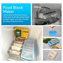 Silicone Freezer Trays With Lid,1-Cup Soup Freezer Container Large Ice Cube Molds With Reinforced Steel Ring Top For Freezing Soup Sauce Broth Leftovers Oven Dishwasher -(2-Pack) - 1 - 查看 5