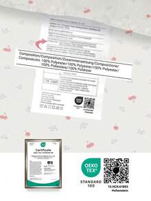 HONEYMOON 3/4件組櫻桃印花深口袋床單套組 (3件組=1件床墊包覆單+1件平鋪床單+1件枕頭套，4件組=1件床墊包覆單+1件平鋪床單+2件枕頭套) 100%聚酯纖維印花床墊套，適用9-12英吋深口袋，柔軟透氣、抗縮水，四季通用，適合居家與宿舍所有尺寸，返校必備，OEKO-TEX認證 - 彩色 - 查看 11