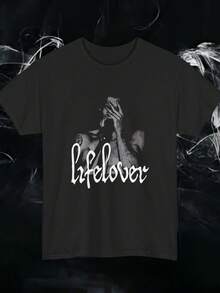Lifelover T-shirt, Lifelover bandtröja, Lifelover albumomslagströja, Svenskt band, Unik metalband-tröja, Rockmusikband-tröja, damtröja, t-shirt, sommartopp, sommar, t-shirt, sport, svart topp, festkläder, street style, trendigt mode, semesterkläder, utomhuslek, vardagskläder - Svart - Visa 1