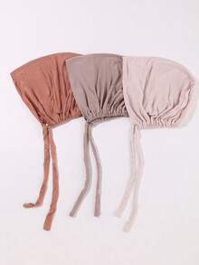 1 pieza Pañuelo de cabeza de unicolor, adecuado para el verano y la playa - Multicolor - Ver 5