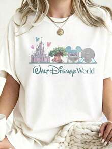Walt Disney World Park Icons Shirt, Pastel Disney Castle Tee, Magic Kingdom Epcot Studios Tree Of Life Shirt, Cute Disney Vacation Outfit--Disneys Disneyland Paris The Magic Kingdom Disneyesque The House Of Mouse Mickey Mouse Empire Modest Summer Outfits Take That T Shirt Summer Coord Tops For Women Summer Summer Clothes Women Summer Clothes Summer Tops Summer Tops Women Summer Co Ord Summer Top Summer Outfits White Top Black Top Holiday Outfits For Women  Tops For Women Summer Holiday Gifts Valentine's Day Gifts Earth Day Gifts Oktoberfest Gifts Summer Bank Holiday GiftsDisney - trắng - Xem 6