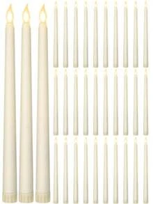 6入白色LED蠟燭 無焰錐形LED蠟燭 電池驅動 電子蠟燭/婚禮裝飾/熱銷創意LED電子蠟燭 可調光/無煙 適用於生日婚禮派對裝飾 婚禮佈置 派對 浪漫氛圍燈 浪漫星空萬聖節裝飾 - 白色 - 查看 4