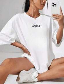 Camiseta Deportiva Extra Grande Yeshua Jesus de Algodón Premium, Elección perfecta de regalo de cumpleaños o festividad pra amigos, familiares, novio o novia - Blanco - Ver 5