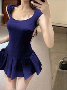 Women Midi Dresses - Red - View 10
