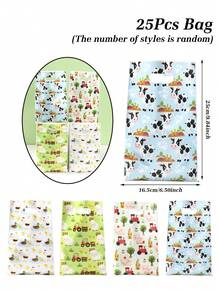 10/25/50pcs Farm Animal Design Party Favor Candy Bags, Cute Farm Animal Themed Sweets Bags, Gift Bags Suitable For Birthday Party Decorations, 1st Birthday Party Favors, Baby Shower Decorations, Gender Reveal Decorations, Baby Party Decor, 1st Birthday Gifts, Soccer Decorations, Party Filler Bags - Farm Animals - View 14