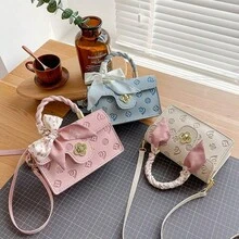 一套儿童DIY缝纫包制作套装，包含儿童手工手提包和斜挎包制作材料，撞色迷你邮差包，送给女孩和手工爱好者的精美礼物 - 彩色 - 查看 5