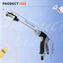 Multi-Functional High-Pressure Spray Gun, Foam Nozzle For Car Wash & Garden Watering, Long Handle Ergonomic Design - Portable High-pressure Water Gun - View 3
