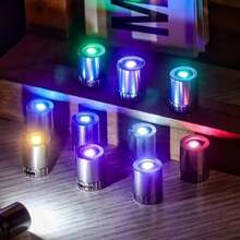 12pcs Compact Durable LED Spotlights Innovative Battery Powered Base Warm White Mini Lights Suitable For Dollhouse Lighting, Jewelry Display Case, Balloon Lighting, Party Decoration, Holiday Decoration, Birthday Decoration - Multi-color light - View 5