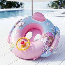 Baby Inflatable Swim Ring, Summer Boys Girls Inflatable Swimming Pool Toy, Children Toddler Cartoon Swim Ring - Pink - View 5