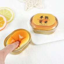 新款软萌玩具 - 烤芝士蛋糕，趣味日式减压玩具，挤压式，粘手，慢回弹蛋糕造型挤压玩具，减压神器，节日、生日、情人节推荐礼物，创意搞怪礼物 - 彩色 - 查看 7