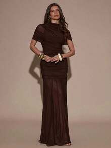 Women Midi Dresses - Marrón 2 - View 3