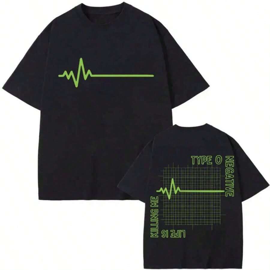 Camisetas de la banda de rock Type O Negative para hombre y mujer, ropa de moda hip hop, camiseta de verano informal de manga corta, ropa de calle Y2k. 1Q0N - Negro - Ver 1
