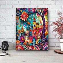 1pc 5D DIY Diamond Painting Kit, Suitable For Beginners, Full Round Diamonds, Fully Drilled Canvas Craft, Includes Diamonds And Tools, No Frame, Multiple Sizes Available, Ideal Wall Decor For Home - Multicolor - View 14