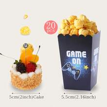 10/20/50pcs Game Controller Printed Paper Popcorn Boxes, French Fries Boxes, Popcorn Cups, Popcorn Buckets, Suitable For Birthday, Festival, Party Decoration And Snack Boxes, Applicable For Lunch Box, Bakery, Burger Shop Use - Multicolor - View 9