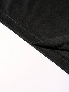 Men's Crew Neck T-Shirt, Loose Fit, With Urban Print - Black - View 3