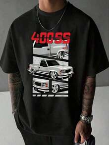 playeras de hombre Playera Hombre con Diseño Gráfico Camioneta 400SS Clásica, Estilo Urbano, Algodón Suave y Cómoda, Ideal para Uso Diario y Regalo para Amantes de Autos Muscle, Expresa Tu Personalidad al Máximo!  playera y2k ropa hombre regalo para papa - Negro - Ver 7