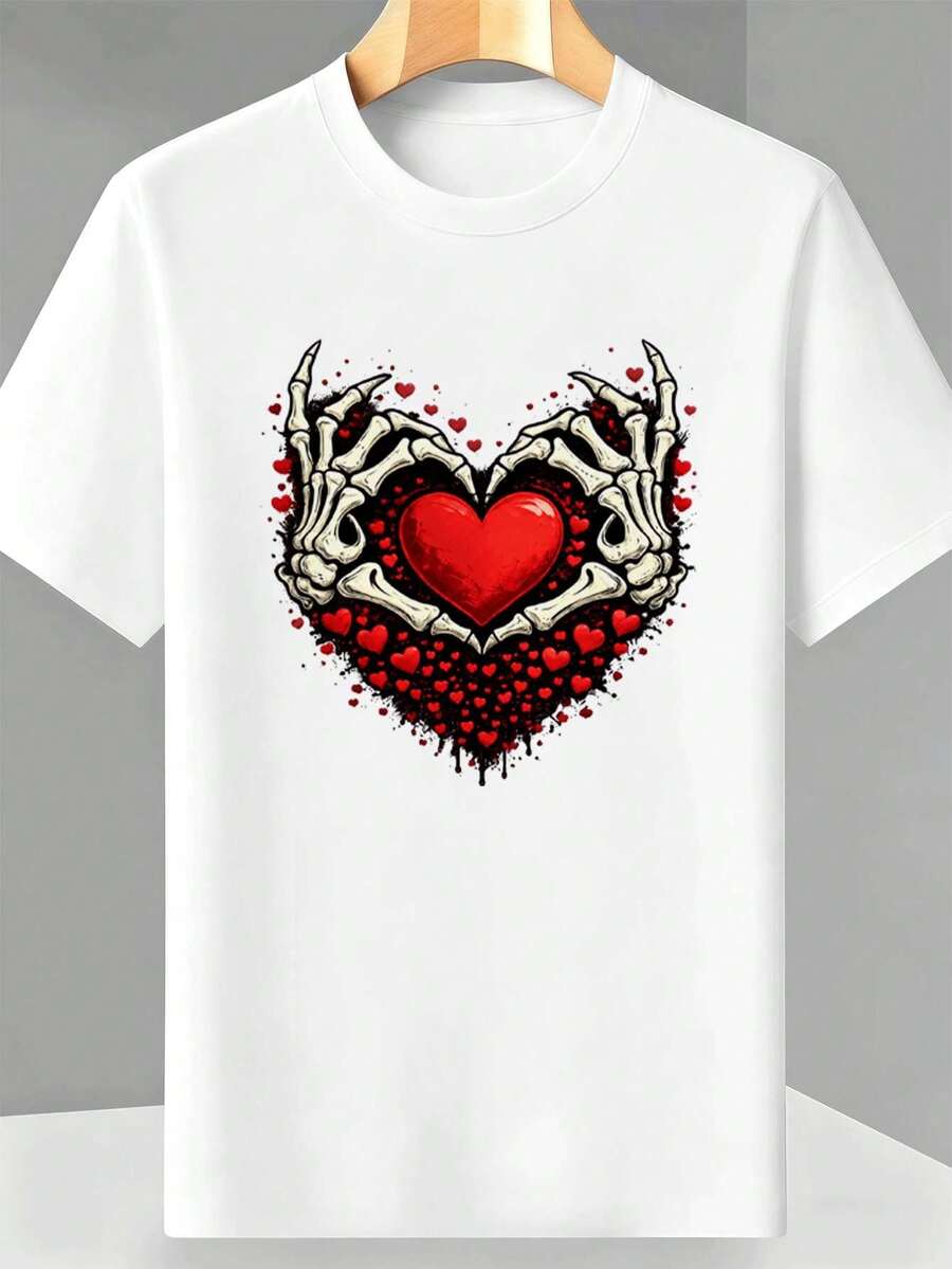 Men Plus Size T-Shirts - White - View 1