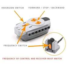 MOC Power Functions Upgrade M L XL Servo Motor Remote Control Battery Box Switch 8293 8883 Building Blocks Technic Parts - 紅外線調速 - 查看 6