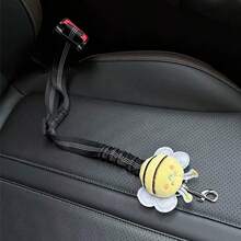 1pc Cute Dog Car Safety Belt, Reflective Woven Strap Elastic Retractable Leash, New Pet Car Seat Belt Suitable For Dogs And Cats, Helps You Easily Control Your Beloved Pets! - Multicolor - View 7