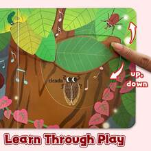 Interactive Push-Pull-Slide Book, "Who's Busy In The Garden" Story, Suitable For Early Learning And Parent-Child Reading - Flower Garden Busy Story - View 4