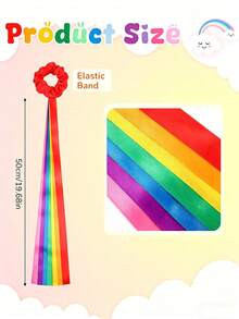 6/3/1 pezzo Nastro da danza arcobaleno, Bastone da danza elastico per lezioni di musica, Scrunchies colorati per capelli, Elastici per capelli, Accessorio da danza con nappa ritmica portatile, Nastro da danza ginnica, Bracciale da danza, Bracciale da danza portatile multicolore, Nastro da danza ginnica - multicolore - Visualizzare 11