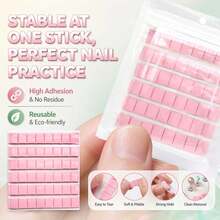 Conjunto de Suporte Magnético para Prática de Unhas com Base de Cristal + Argila Reutilizável, Kit de Treino de Arte de Unhas para Iniciantes - Multicolorido - Ver 6