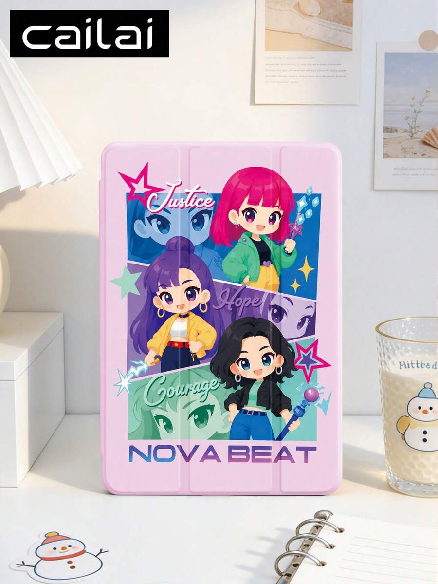 1 buah Casing Pelindung Tablet Desain Karakter Kartun, Kompatibel dengan iPad 10.2 Inci 2021/2020 Generasi ke-10/ke-9/ke-8, (A16) 11 Inci Generasi ke-11 2025, Galaxy Tab A8 10.5 Inci 2022, Pelindung Tablet dengan Slot Pensil, Fitur Tidur/Bangun Otomatis - MultiWarna - View 1