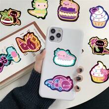 50Pcs Pink Cool Neon Stickers Hexagonal Dragon Animal Gifts Decoration Graffiti Stickers Vinyl Stickers Stickers For Water Bottle, Guitar, Luggage, Phone, Case, Laptop, Skateboard, Gift - Multicolor B - View 9