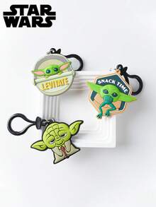 Monogram 1 pieza Llavero de PVC de Star Wars, colgante de bolsa de dibujos animados lindo, accesorio de llave de coche, colgante de bolso, decoración de mochila, regalo coleccionable para fiesta de cumpleaños y vacaciones - verde claro - Ver 4