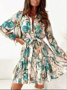 Fashionable Women's Dress, Style - Ivory White - View 3