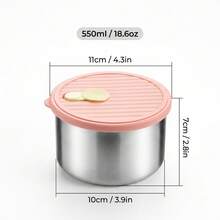 Wadah Makanan Stainless Steel 304, Kotak Penyimpanan Segar yang Dapat Ditumpuk dan Disegel untuk Kulkas, Kotak Penyimpanan Buah, Sayur, dan Daging dengan Tutup, Kotak Pengawetan Makanan Kapasitas Besar, Cocok untuk Penyimpanan dan Pengorganisasian Makanan di Dapur - MultiWarna - View 26