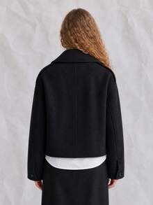 OUTTA BOX Casual Versatile Short Stand Collar Jacket, Autumn/Winter - Black - View 5