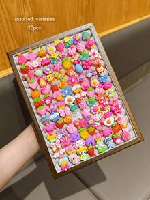 20pcs Assorted Colorful Cartoon Rings, Suitable For Daily Wear - one-size - View 7