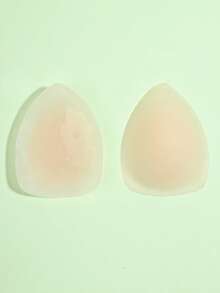 1 par de almohadillas de silicona reutilizables para levantar el busto, insertos de sujetador adhesivos invisibles, cubiertas de pezón adhesivas transpirables y amigables con la piel para atuendos sin espalda/tirantes - Multicolor - Ver 8