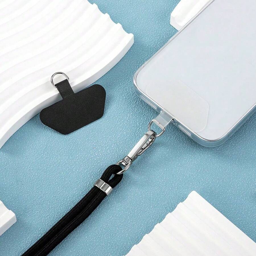 1pc Universal TPU Phone Lanyard, Durable Detachable Hanging Strap With Card Slot, Smartphone Tether Pad - Multicolor - View 1