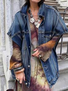 Plus Size Jackets - Dark Washed Blue - View 1