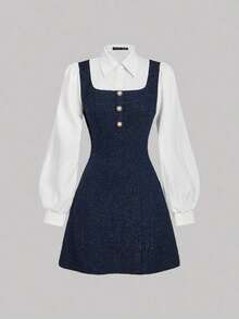 Women Midi Dresses - 藍霧 - 查看 5