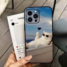 Funda de Teléfono con Memes Divertidos de Gato, compatible con  17 15 Pro Max 14 Pro 12 11 13 Mini X XR XS 16 Plus SE, Funda Trasera, compatible con funda de  17 pro max, funda de  17 pro, funda de  17, funda de  16 pro max - Z4 - Ver 4