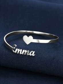 1 pieza Pulsera personalizada con nombre de apertura de amor, pulsera de acero inoxidable, pulsera de mujer personalizada, joyería de mujer, regalos personalizados, regalos de moda personalizados simples DIY para celebraciones privadas, regalos de cumpleaños, regalos del Día de la Madre, adecuado para uso diario, regalos del Día de la Madre, regalos de temporada festiva (con caja de regalo pequeña, talla grande adecuado para regalar) - Multicolor 2 - Ver 7