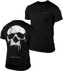 Camiseta Deportiva Gymreapers para Hombre con Diseño de Calavera - Absorbe la Humedad - Manga Corta - Camiseta Deportiva para Correr y Fitness - Corte Ajustado y Secado Rápido - Negro - Ver 7