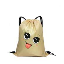 1PC Cartoon Printed Drawstring Bag, Soft Lightweight & Easy To Carry, Suitable For Travel, Gym, Shopping, Sports And Yoga Storage, Great Gift For Spring & Summer. Casual Design With Adjustable Strap Buckle, Versatile For Daily Commute, Durable Handheld Storage Pouch - Multicolor - View 10