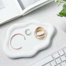 1188- Lynagert Cloud-Shaped Trinket Tray,  Jewelry Tray, Ceramic Dish For Rings And Jewelry Trinkets, For Organizing Earrings And Necklaces, Mother's Day Gift - 白色的 - 查看 1