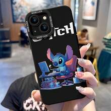Disney Lilo & Stitch Phone Case - Funny Office‑Worker Stitch Protective Case, White Background With Computer‑Using Stitch Surrounded By Coffee Mugs, Subtle "Disney Stitch" Lettering, Compatible With IPhone 17, 16, 15, 14, 13, 12, 11 Pro Series And Galaxy S22, S23, S24, S25 Models, Ideal For Birthdays, Holidays, Anniversaries, Graduation Gifts, Or Any Special Occasion To Surprise Family, Friends, Classmates, And Loved Ones. - trắng - Xem 5