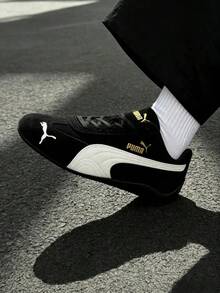 Puma Speedcat 男女通用运动鞋，采用优质皮革绒面革，经久耐用，舒适透气，配备轻盈的 IMEVA 缓震系统，并饰有标志性的赛车运动设计 398846-01 - 黑色 - 查看 6